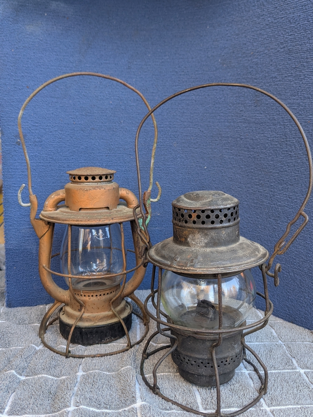 Rustic Brown Metal Hurricane Lantern - Home Accents